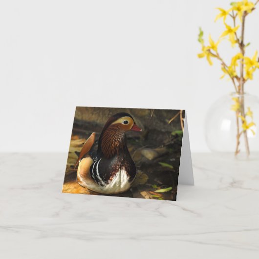 Carte pour notes de canard (Fleur jaune)