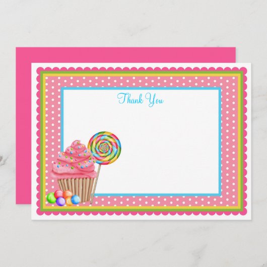 Carte pour notes de Candy Flat (Devant / Derrière)