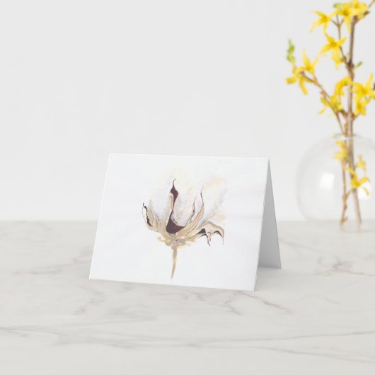 carte pour notes de capsule de coton (Fleur jaune)