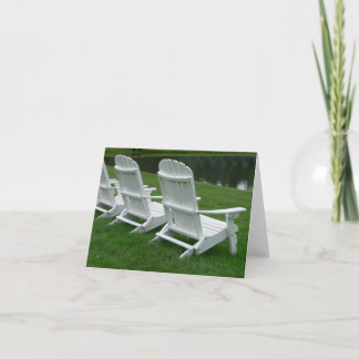 Carte pour notes de chaise en bois blanc