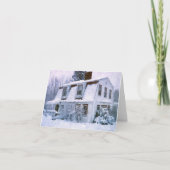 Carte pour notes de chalet couvert de neige (Devant)