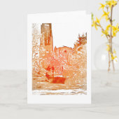 Carte pour notes de chapelle de Rockefeller (Fleur jaune)