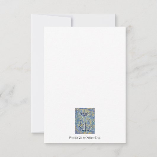 Carte pour notes de chat effilé (Dos)