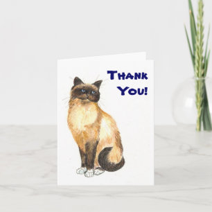 Carte pour notes de chat "Merci"