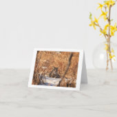 Carte pour notes de chat sauvage (Fleur jaune)