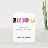 Carte pour notes de chaton de tigre - jouant (Dos)