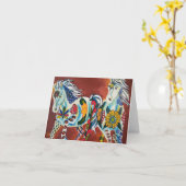 Carte pour notes de chevaux de Talavera (Fleur jaune)