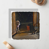 carte pour notes de chiot et de chat. (Devant/Arrière en situation)