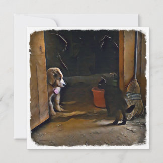 carte pour notes de chiot et de chat.