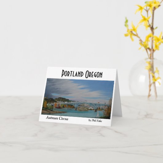 Carte pour notes de cirque d'automne (Fleur jaune)