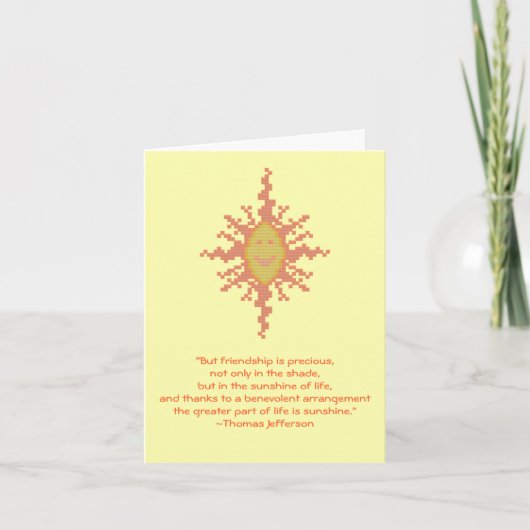 Carte pour notes de citation d'amitié de Thomas (Devant)