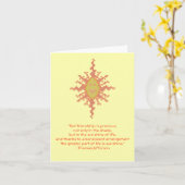 Carte pour notes de citation d'amitié de Thomas (Fleur jaune)