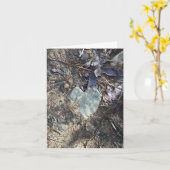 carte pour notes de coeur en pierre (l'amour est p (Fleur jaune)