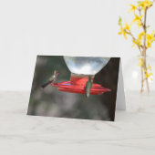 Carte pour notes de colibri (Fleur jaune)