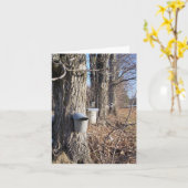 Carte pour notes de collection de sirop d'érable (Fleur jaune)