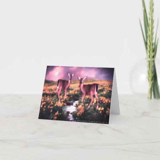 Carte pour notes de conception de cerfs communs (Devant)