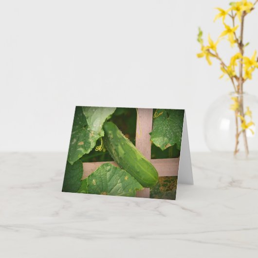 Carte pour notes de concombre (Fleur jaune)