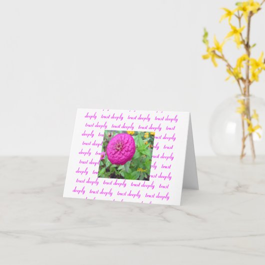 Carte pour notes de confiance… (Fleur jaune)