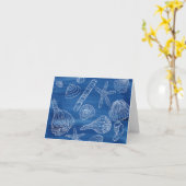 Carte pour notes de coquillage (Fleur jaune)