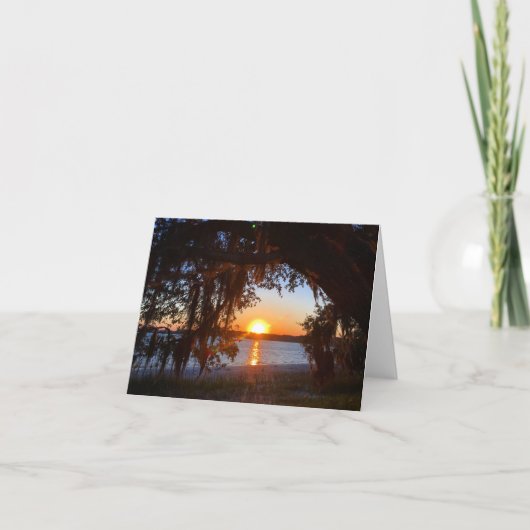 carte pour notes de coucher de soleil (Devant)