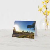 carte pour notes de coucher de soleil sur la ligne (Fleur jaune)