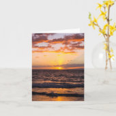 Carte pour notes de coucher du soleil de Maui (Fleur jaune)