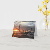 carte pour notes de coucher du soleil de reykjavik (Fleur jaune)