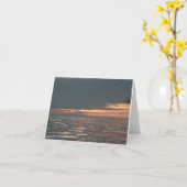 Carte pour notes de coucher du soleil du lac Érié (Fleur jaune)