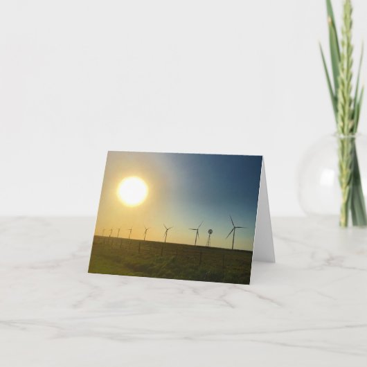carte pour notes de coucher du soleil du Texas (Devant)