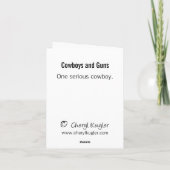 Carte pour notes de cowboy (Dos)