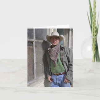 Carte pour notes de cowboy