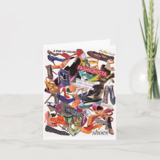 Carte pour notes de dépendance de chaussure