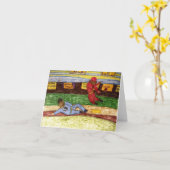 Carte pour notes de double jeu (Fleur jaune)