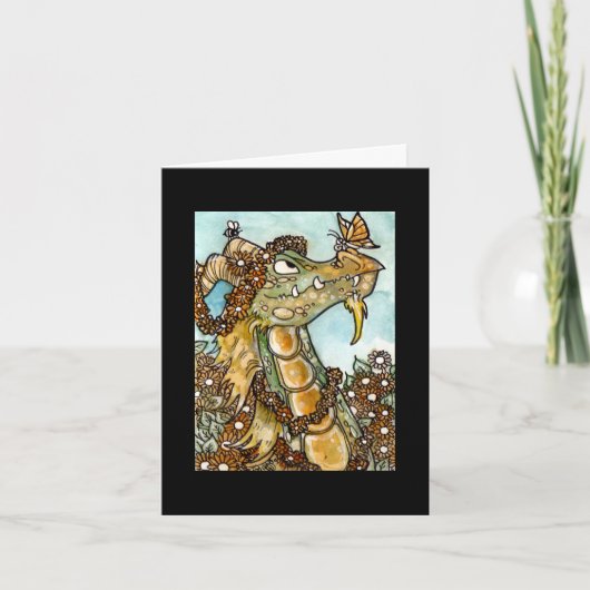 Carte pour notes de dragon de fleur (Devant)