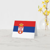 Carte pour notes de drapeau de la Serbie (Fleur jaune)