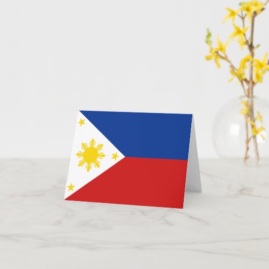 Carte pour notes de drapeau de Philippines (Fleur jaune)