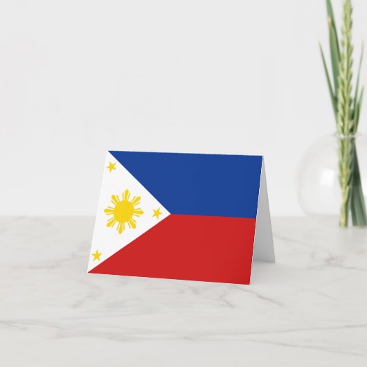 Carte pour notes de drapeau de Philippines (Devant)
