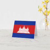 Carte pour notes de drapeau du Cambodge (Fleur jaune)