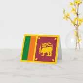 Carte pour notes de drapeau du Sri Lanka (Fleur jaune)
