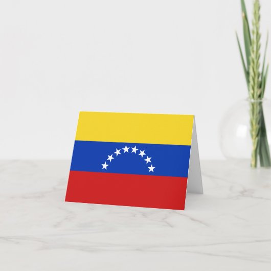 Carte pour notes de drapeau du Venezuela (Devant)