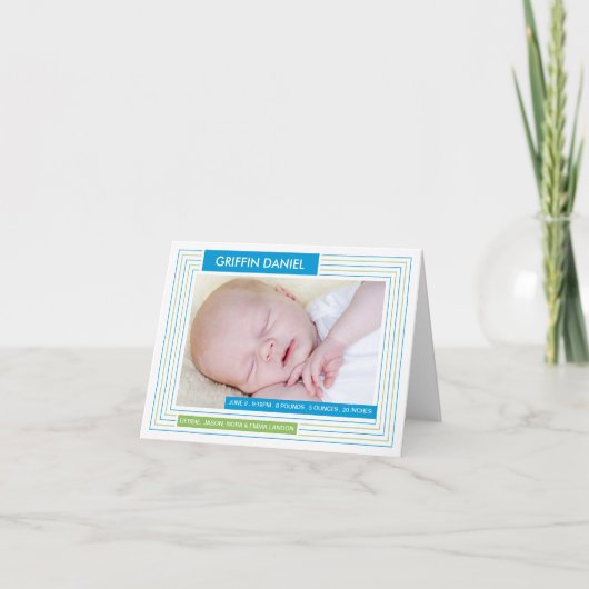 Carte pour notes de faire-part de photo des (Devant)