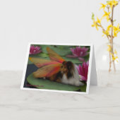 Carte pour notes de fée de Sheltie (Fleur jaune)