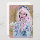 Carte pour notes de fée printanière florissante fi (Devant / Derrière)