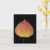 Carte pour notes de feuille (Fleur jaune)