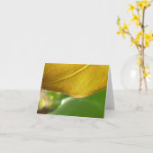 Carte pour notes de feuille d'or (Fleur jaune)