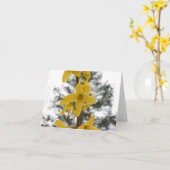 Carte pour notes de fleur de forsythia (Fleur jaune)