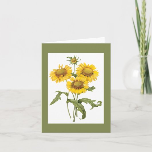 Carte pour notes de fleurs blanches Redoute (Devant)