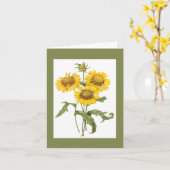Carte pour notes de fleurs blanches Redoute (Fleur jaune)