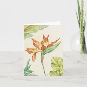 Carte pour notes de fleurs de l'Oiseau du Paradis