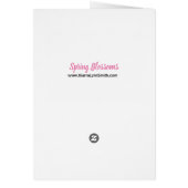 Carte pour notes de fleurs printanières (Dos)